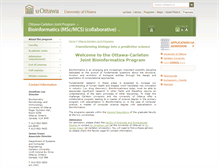 Tablet Screenshot of bioinformatics.uottawa.ca
